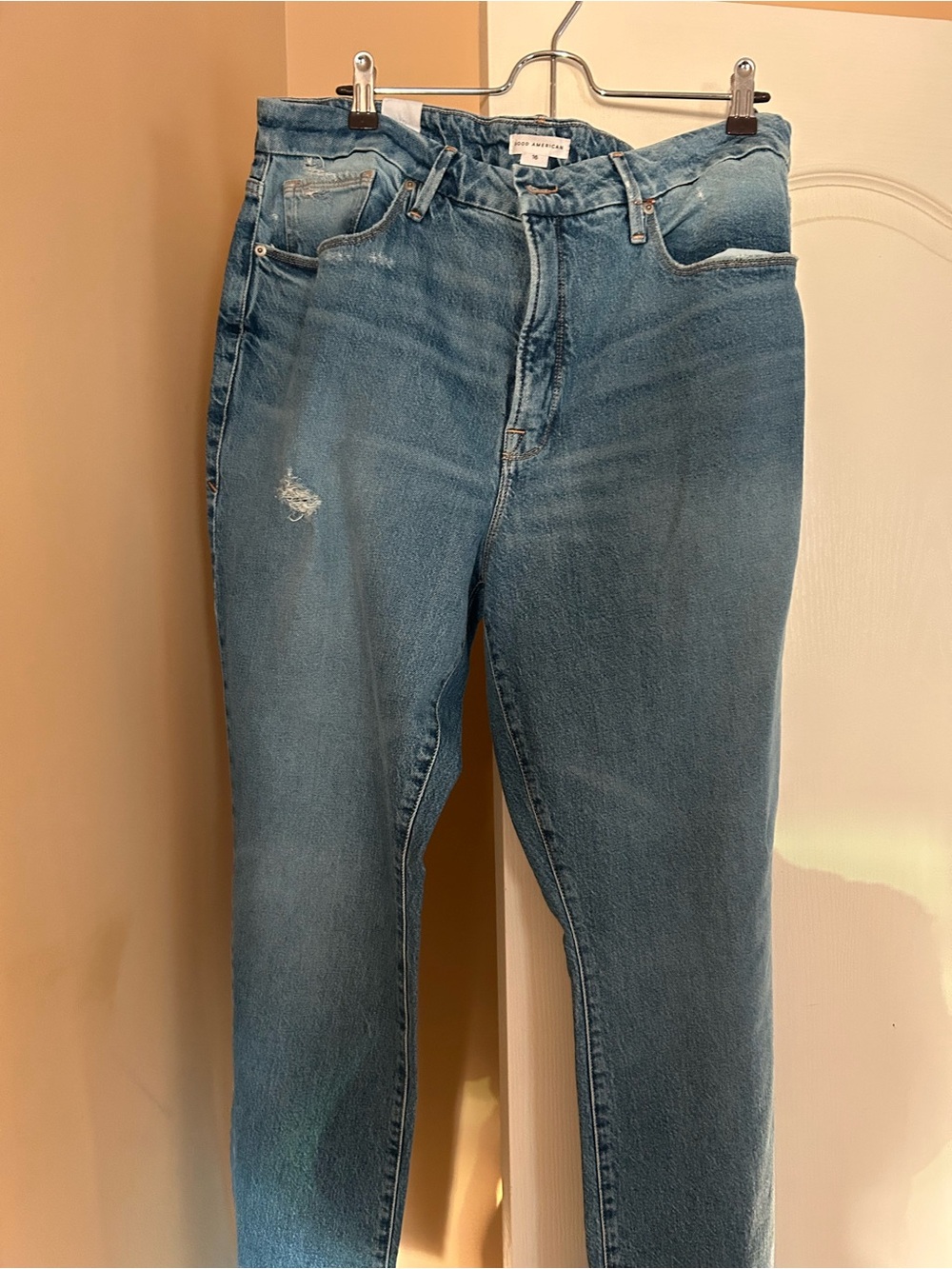 Good American High-Rise Blue Stretch Jeans